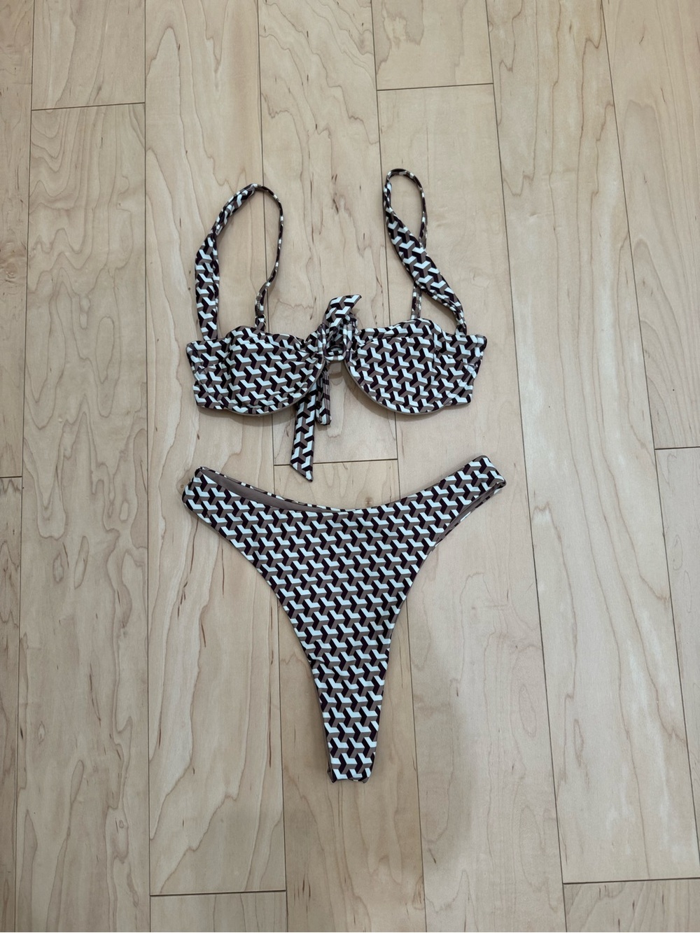 Monday swimwear husk geo bikini set